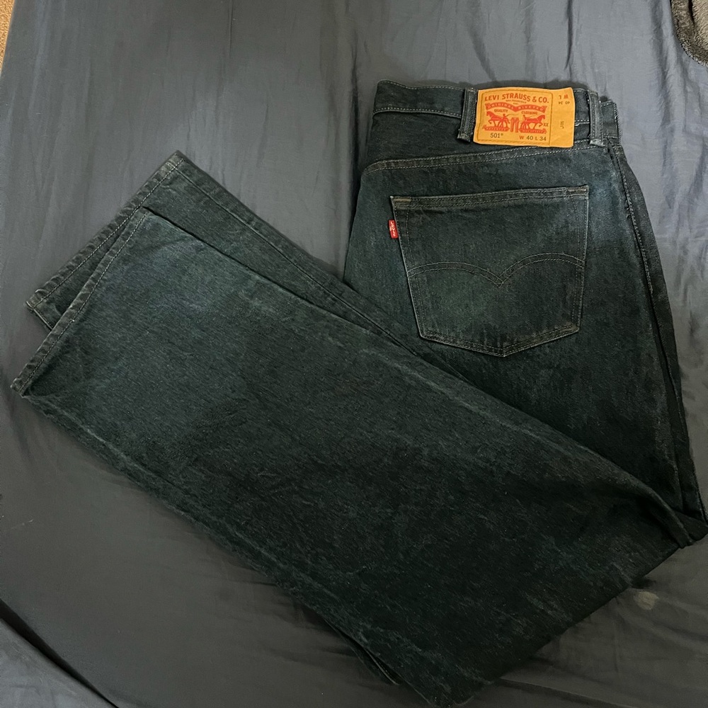 Levi’s Red Tab 501 Button Fly White Oak Cone Denim Men's Jeans Sz 42x30
